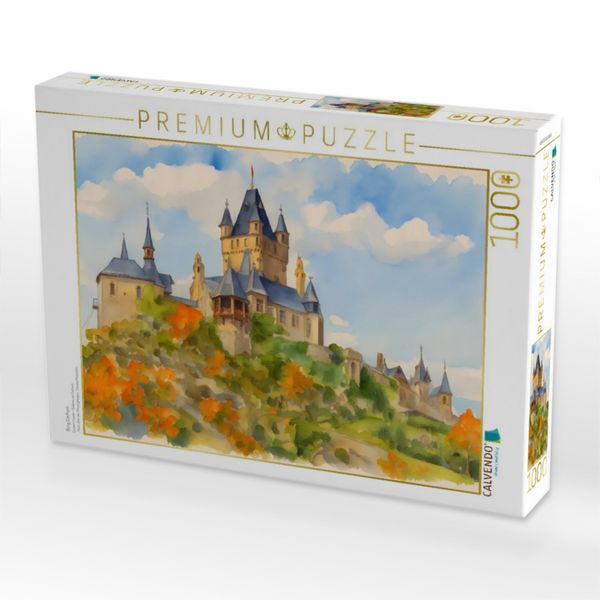 Produktbild: CALVENDO Puzzle Burg Cochem | 1000 Teile Lege-Gr&ouml;&szlig;e 64x48cm Foto-Puzzle f&uuml;r gl&uuml;ckliche Stunden