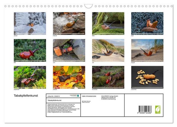 Produktbild: Tabakpfeifenkunst (Wandkalender 2027 DIN A3 quer), CALVENDO Monatskalender