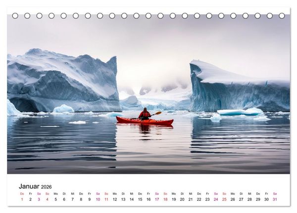 Produktbild: Kajak Erlebnisse (Tischkalender 2026 DIN A5 quer), CALVENDO Monatskalender
