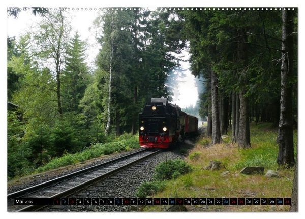 Produktbild: Dampf am Brocken - Die Harzquerbahn (hochwertiger Premium Wandkalender 2026 DIN A2 quer), Kunstdruck in Hochglanz