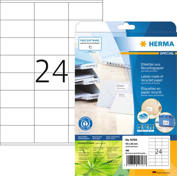 HERMA Etiketten Universal Recycling