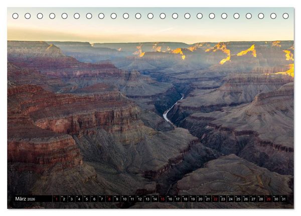 Produktbild: GRAND CANYON - Einblicke (Tischkalender 2026 DIN A5 quer), CALVENDO Monatskalender