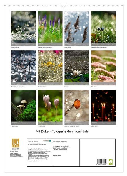 Produktbild: Mit Bokeh-Fotografie durch das Jahr (Wandkalender 2026 DIN A2 hoch), CALVENDO Monatskalender