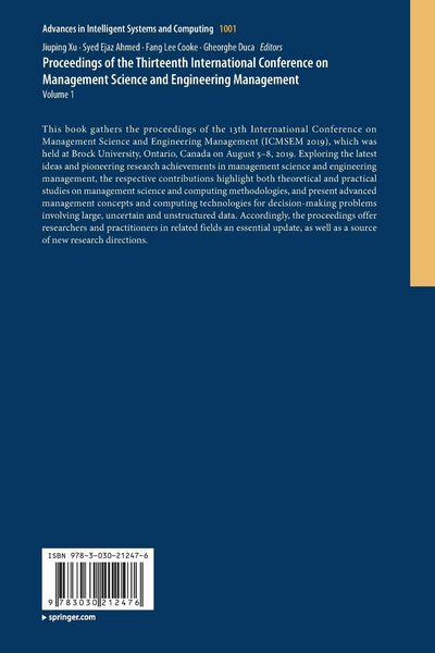 Produktbild: Proceedings of the Thirteenth International Conference on Management Science and Engineering Management