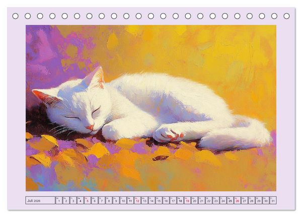 Produktbild: Tiere auf dem Bauernhof. Farbenfrohe Tierportraits im Stil der &Ouml;lmalerei (Tischkalender 2026 DIN A5 quer), CALVENDO Monatskalender