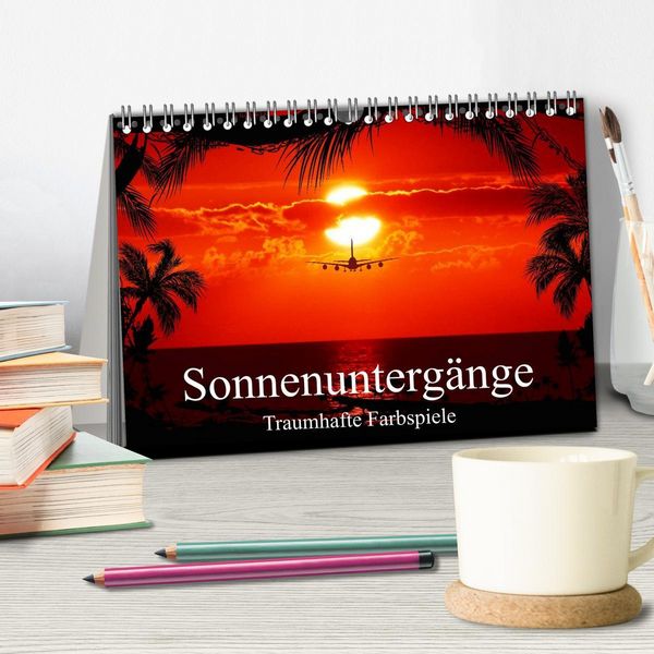 Produktbild: Sonnenunterg&auml;nge &bull; Traumhafte Farbspiele (Tischkalender 2026 DIN A5 quer), CALVENDO Monatskalender