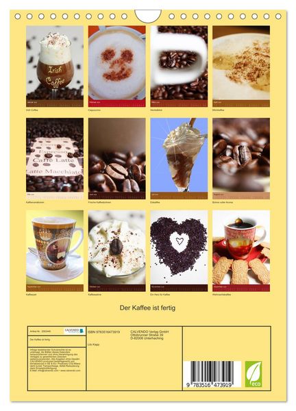 Produktbild: Der Kaffee ist fertig (Wandkalender 2026 DIN A4 hoch), CALVENDO Monatskalender