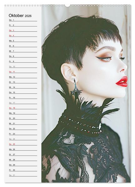 Produktbild: Kurzhaarschnitte. Zeitlose und sch&ouml;ne Schnitte f&uuml;r kurze Haare (hochwertiger Premium Wandkalender 2026 DIN A2 hoch), Kunstdruck in Hochglanz