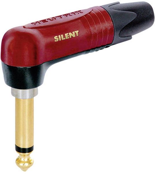 Produktbild: Neutrik NP2RX-AU-SILENT Klinken-Steckverbinder 6.35 mm Stecker, gewinkelt Polzahl: 2 Mono Rot 1 St.