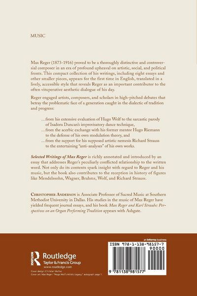 Produktbild: Selected Writings of Max Reger