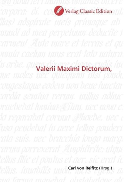 Produktbild: Valerii Maximi Dictorum,