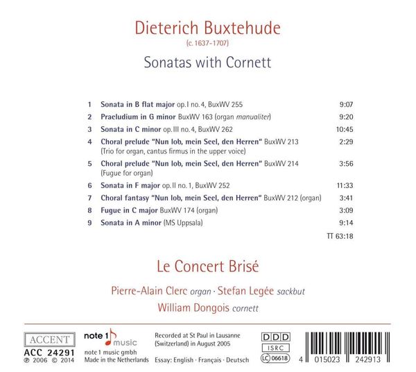 Produktbild: Buxtehude: Sonatas With Cornett