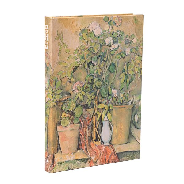 Produktbild: Hardcover Notizbuch, Cezannes Terrakotta-T&ouml;pfe und Blumen, Midi, Unliniert