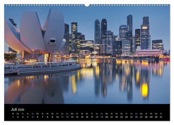 Produktbild: Metropolen zur blauen Stunde 2026 (Wandkalender 2026 DIN A2 quer), CALVENDO Monatskalender