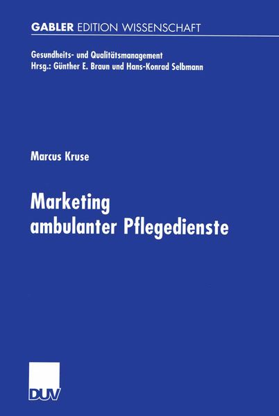 Produktbild: Marketing ambulanter Pflegedienste