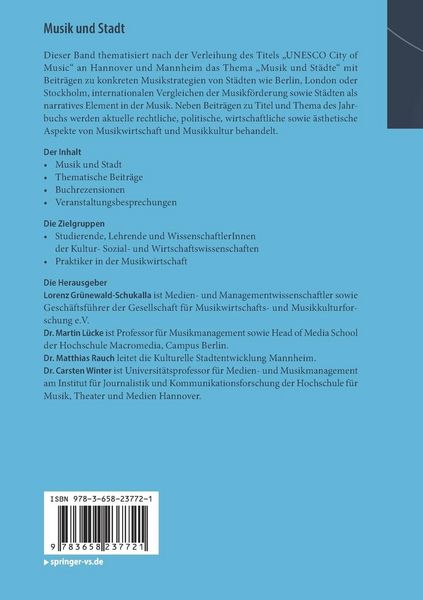 Produktbild: Musik und Stadt