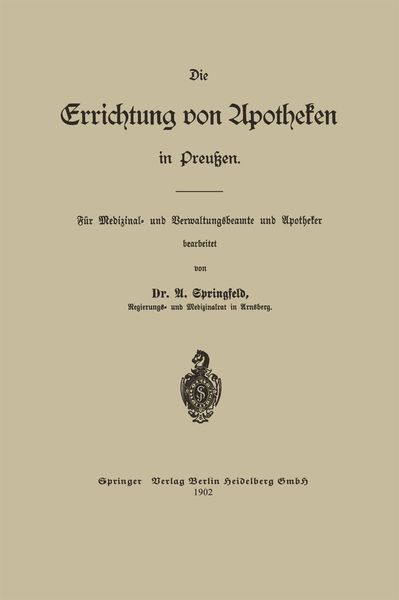Produktbild: Die Errichtung von Apotheken in Preu&szlig;en