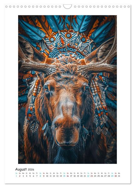 Produktbild: Magische Tiergeister (Wandkalender 2026 DIN A3 hoch), CALVENDO Monatskalender
