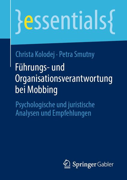 Produktbild: Führungs- und Organisationsverantwortung bei Mobbing