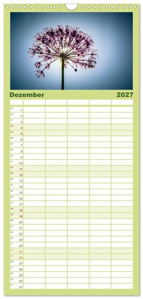 Produktbild: Familienplaner 2027 - Fr&uuml;hlingsbl&uuml;her - Farbenpracht nach dem Winter mit 5 Spalten (Wandkalender, 21 x 45 cm) CALVENDO