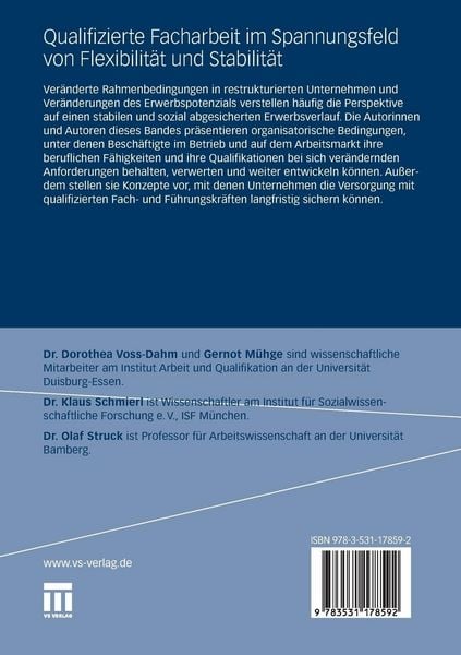 Produktbild: Qualifizierte Facharbeit im Spannungsfeld von Flexibilit&auml;t und Stabilit&auml;t