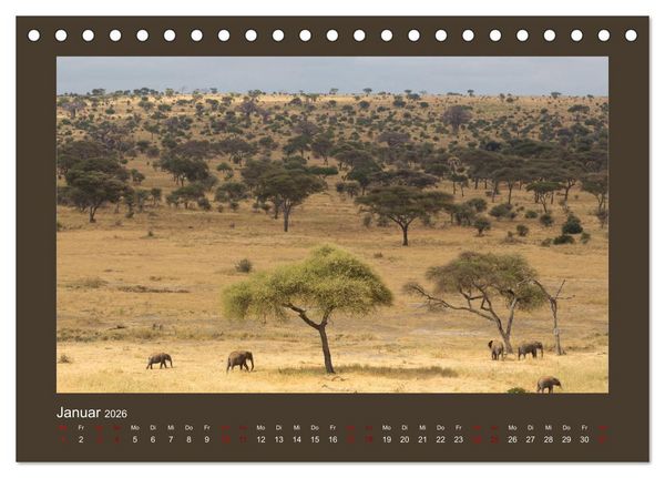 Produktbild: Tansania - Mensch, Tier und Landschaft (Tischkalender 2026 DIN A5 quer), CALVENDO Monatskalender