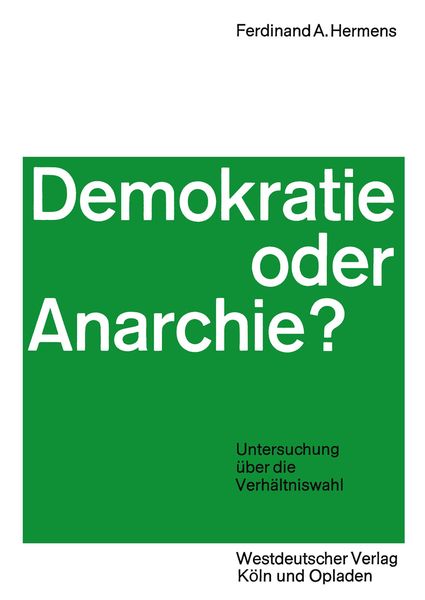 Produktbild: Demokratie oder Anarchie?