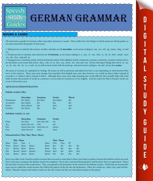 Produktbild: German Grammar (Speedy Study Guides)