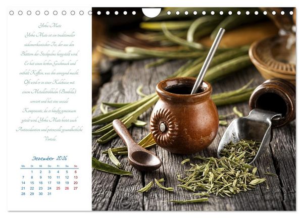 Produktbild: Ein&nbsp;Jahr&nbsp;in&nbsp;Tassen - Die Welt des Tees (Wandkalender 2026 DIN A4 quer), CALVENDO Monatskalender