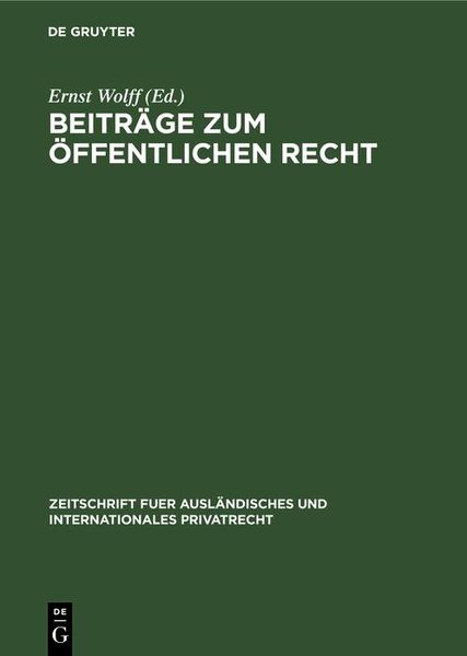Produktbild: Beitr&auml;ge zum &Ouml;ffentlichen Recht