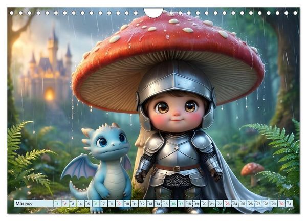 Produktbild: Kleiner Ritter - Jahresreise (Wandkalender 2027 DIN A4 quer), CALVENDO Monatskalender