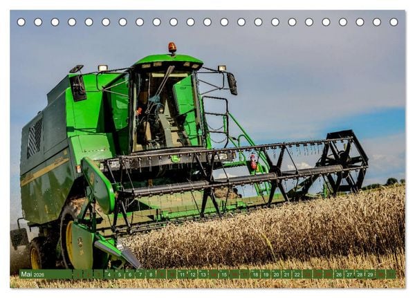 Produktbild: Landwirtschaft - Giganten im Kornfeld (Tischkalender 2026 DIN A5 quer), CALVENDO Monatskalender