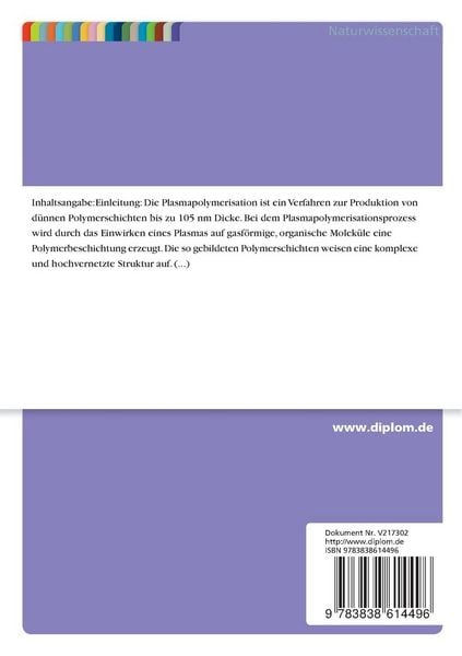 Produktbild: Pr&auml;paration, Charakterisierung und optische Eigenschaften von Kupfer-Nano-Clustern in Plasmapolymermatrizen