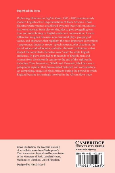 Produktbild: Performing Blackness on English Stages, 1500 1800
