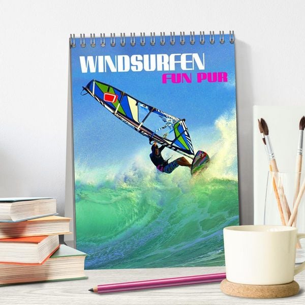 Produktbild: Windsurfen - Fun pur (Tischkalender 2026 DIN A5 hoch), CALVENDO Monatskalender