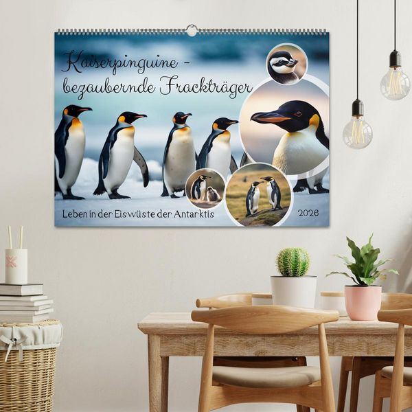 Produktbild: Kaiserpinguine - bezaubernde Fracktr&auml;ger (Wandkalender 2026 DIN A2 quer), CALVENDO Monatskalender