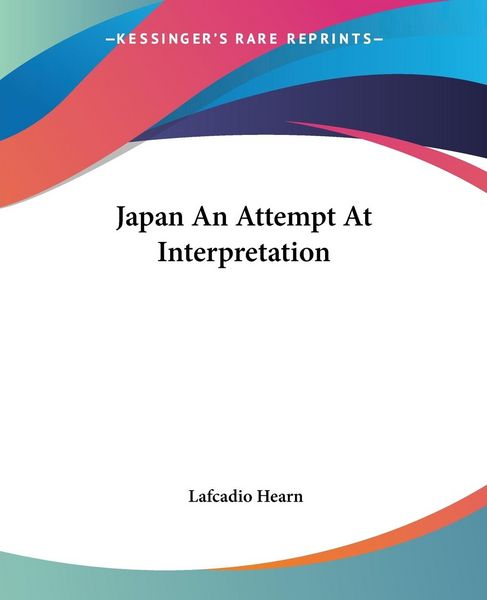 Produktbild: Hearn, L: Japan An Attempt At Interpretation