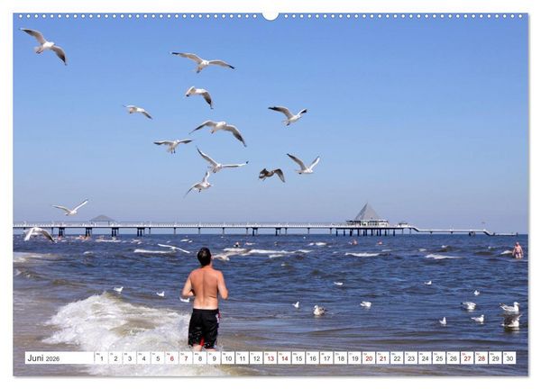 Produktbild: Insel Usedom - Wellen, Strand und mehr (hochwertiger Premium Wandkalender 2026 DIN A2 quer), Kunstdruck in Hochglanz