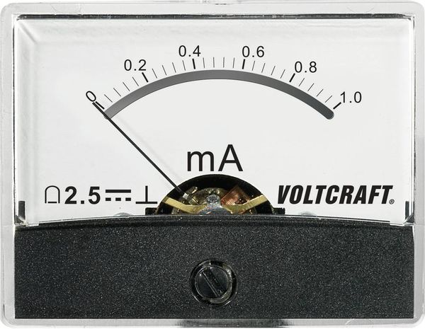 VOLTCRAFT AM-60X46/1MA/DC AM-60X46/1MA/DC Einbau-Messgerät AM-60X46/1mA/DC 1mA Drehspule
