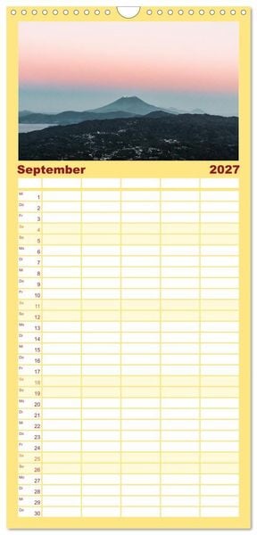 Produktbild: Familienplaner 2027 - El Salvador - Unber&uuml;hrte und wundersch&ouml;ne Natur. mit 5 Spalten (Wandkalender, 21 x 45 cm) CALVENDO