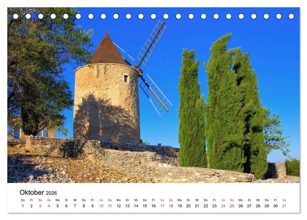 Produktbild: Provence - Zwischen Meer und Alpen (Tischkalender 2026 DIN A5 quer), CALVENDO Monatskalender