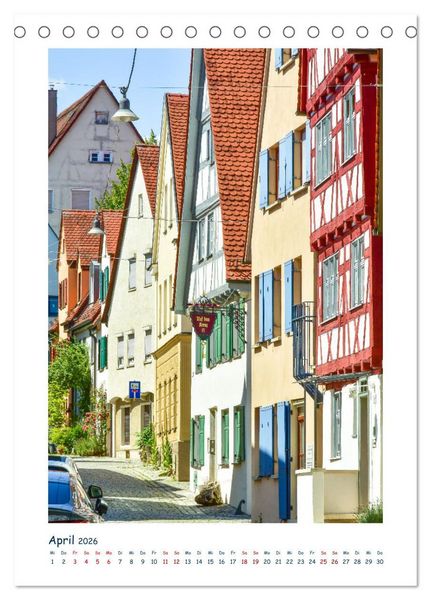 Produktbild: Ulm Fassaden der Stadt (Tischkalender 2026 DIN A5 hoch), CALVENDO Monatskalender