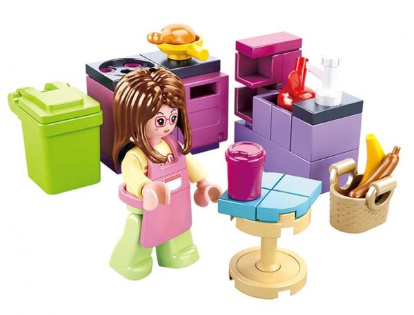 Produktbild: Sluban M38-B0800B - Girls Dream, K&uuml;che, Mini-Bauset, Klemmbausteine
