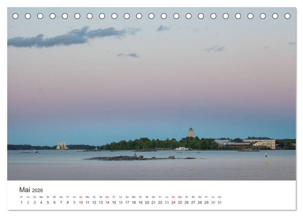 Produktbild: Helsinki - Hauptstadt am Finnischen Meerbusen (Tischkalender 2026 DIN A5 quer), CALVENDO Monatskalender