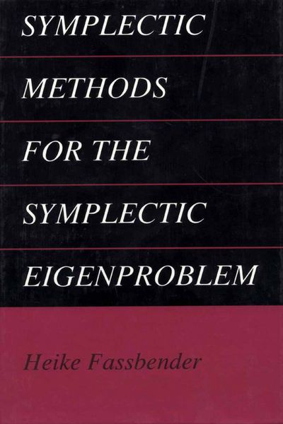 Produktbild: Symplectic Methods for the Symplectic Eigenproblem
