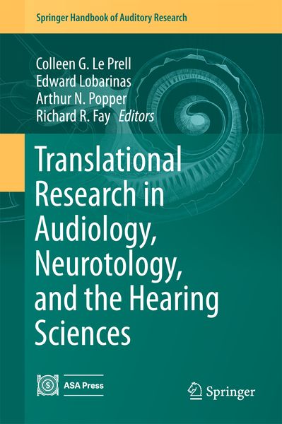 Produktbild: Translational Research in Audiology, Neurotology, and the Hearing Sciences