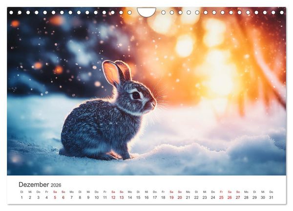 Produktbild: Fantastisch, flauschig, frech! - Ein Kaninchenkalender (Wandkalender 2026 DIN A4 quer), CALVENDO Monatskalender
