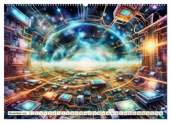 Produktbild: Vernetzte Visionen (Wandkalender 2026 DIN A2 quer), CALVENDO Monatskalender