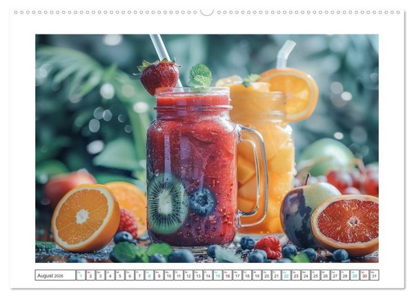 Produktbild: Leckere Smoothies (Wandkalender 2026 DIN A2 quer), CALVENDO Monatskalender