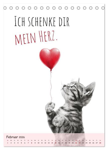 Produktbild: Katzenkult - Coolness auf vier Pfoten (Tischkalender 2026 DIN A5 hoch), CALVENDO Monatskalender